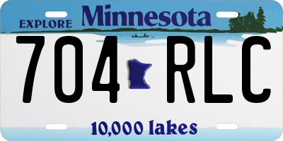MN license plate 704RLC