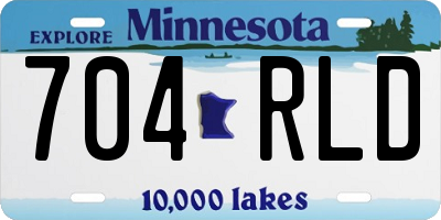 MN license plate 704RLD