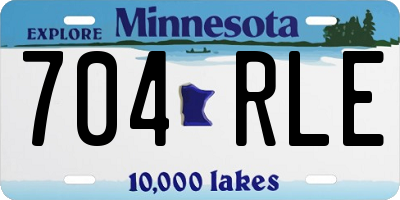 MN license plate 704RLE