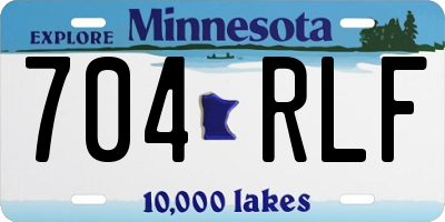 MN license plate 704RLF