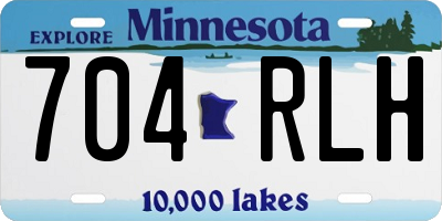 MN license plate 704RLH