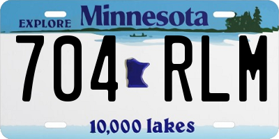 MN license plate 704RLM