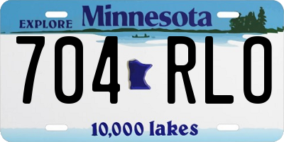 MN license plate 704RLO
