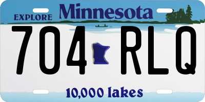 MN license plate 704RLQ