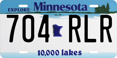 MN license plate 704RLR