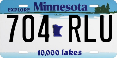 MN license plate 704RLU