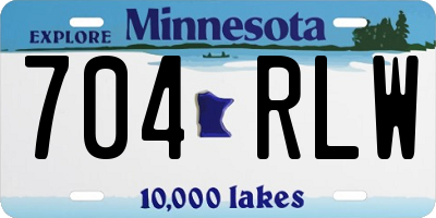 MN license plate 704RLW