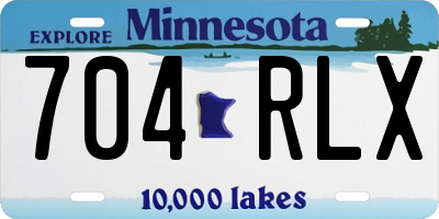 MN license plate 704RLX