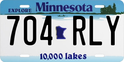 MN license plate 704RLY