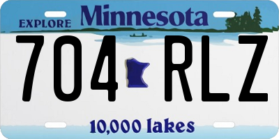 MN license plate 704RLZ