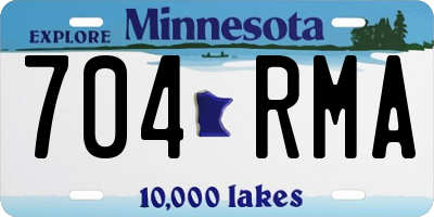 MN license plate 704RMA