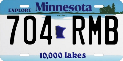 MN license plate 704RMB