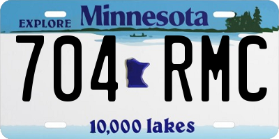 MN license plate 704RMC