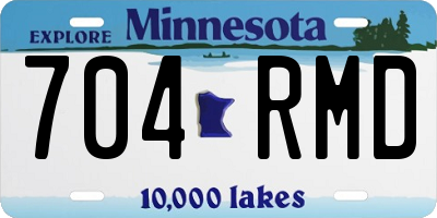 MN license plate 704RMD