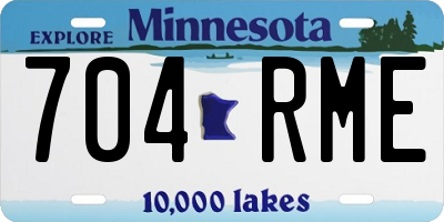 MN license plate 704RME