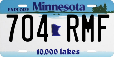 MN license plate 704RMF