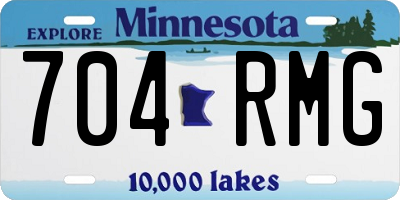 MN license plate 704RMG
