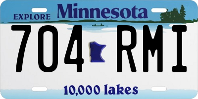 MN license plate 704RMI