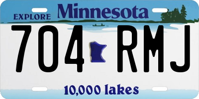 MN license plate 704RMJ