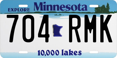 MN license plate 704RMK
