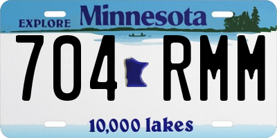MN license plate 704RMM