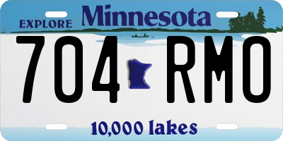 MN license plate 704RMO