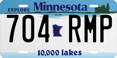 MN license plate 704RMP