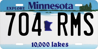 MN license plate 704RMS