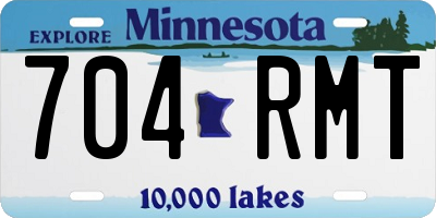 MN license plate 704RMT