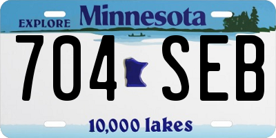 MN license plate 704SEB