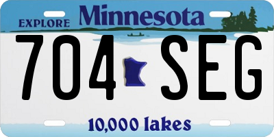MN license plate 704SEG