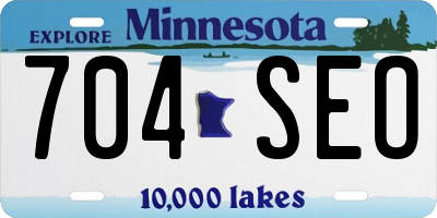 MN license plate 704SEO