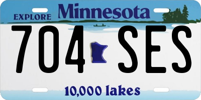 MN license plate 704SES
