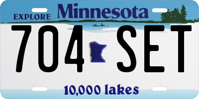 MN license plate 704SET