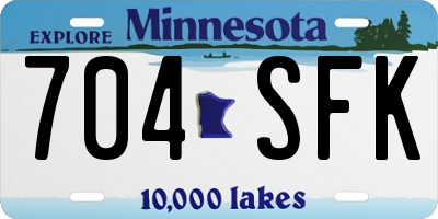 MN license plate 704SFK
