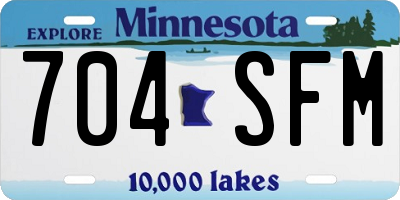 MN license plate 704SFM