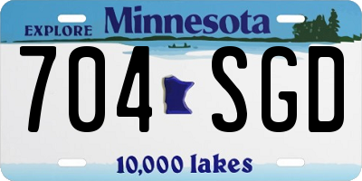 MN license plate 704SGD