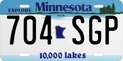 MN license plate 704SGP