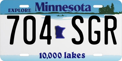 MN license plate 704SGR