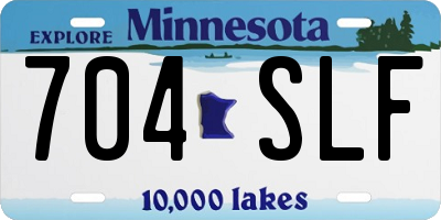 MN license plate 704SLF