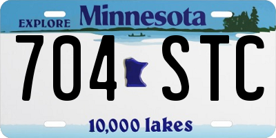 MN license plate 704STC