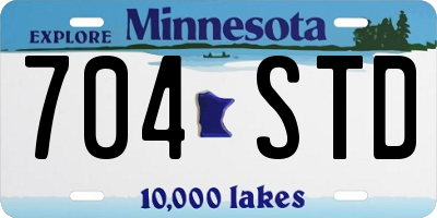 MN license plate 704STD