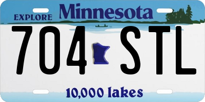 MN license plate 704STL