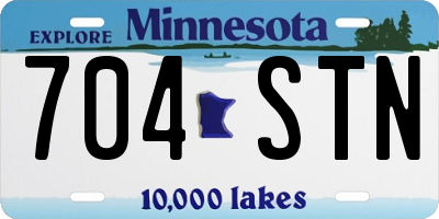 MN license plate 704STN