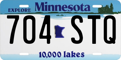 MN license plate 704STQ