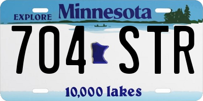 MN license plate 704STR