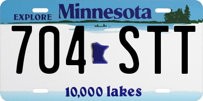 MN license plate 704STT