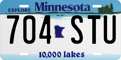 MN license plate 704STU