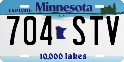 MN license plate 704STV