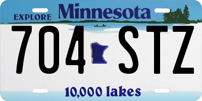 MN license plate 704STZ
